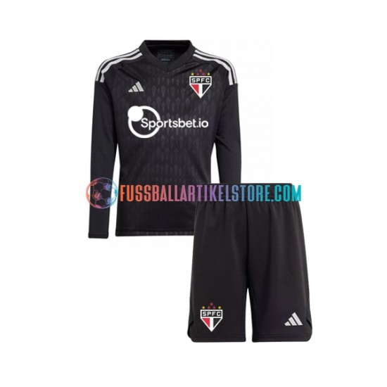 Sao Paulo Heimausrüstung Torwart 2023-2024 Kinder Set(Trikot und Hose) L/S