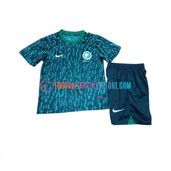 Saudi-Arabien Auswärtsausrüstung World Cup 2022 Kinder Set(Trikot und Hose) S/S