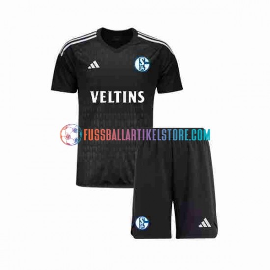 Auswärtsausrüstung Torwart Schalke 04 2023-2024 Kinder Set(Trikot und Hose) S/S