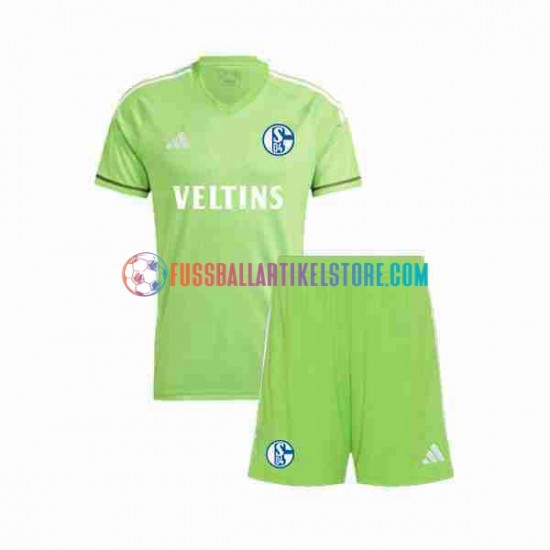 Heimausrüstung Torwart Schalke 04 2023-2024 Kinder Set(Trikot und Hose) S/S