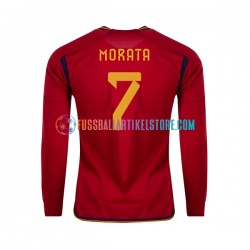 Spanien Heimausrüstung MORATA 7 World Cup 2022 Herren Trikot L/S