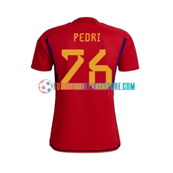 Spanien Heimausrüstung PEDRI 26 World Cup 2022 Herren Trikot S/S