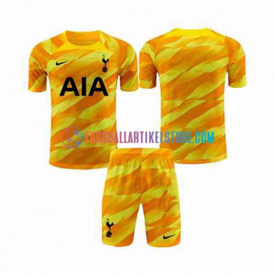 Tottenham Hotspur Auswärtsausrüstung Torwart 2023-2024 Kinder Set(Trikot und Hose) Orange S/S