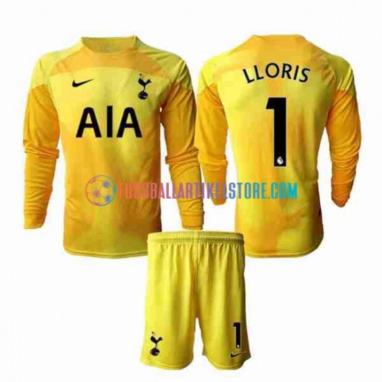 Tottenham Hotspur Heimausrüstung Torwart Hugo Lloris 1 2022-2023 Kinder Set(Trikot und Hose) L/S