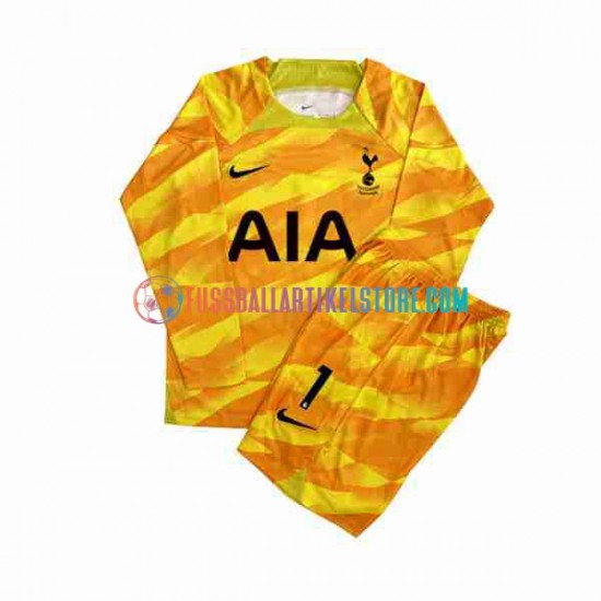 Tottenham Hotspur Auswärtsausrüstung Torwart Hugo 2023-2024 Kinder Set(Trikot und Hose) Orange L/S