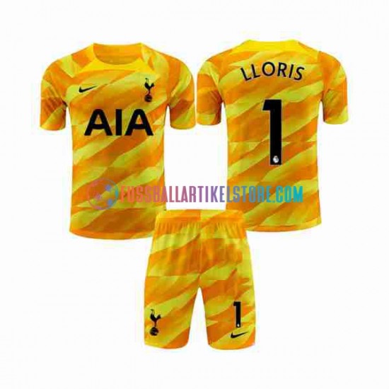 Tottenham Hotspur Auswärtsausrüstung Torwart Hugo 2023-2024 Kinder Set(Trikot und Hose) Orange S/S