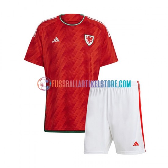 Wales Heimausrüstung World Cup 2022 Kinder Set(Trikot und Hose) S/S