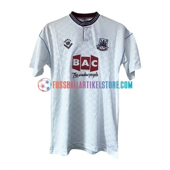 West Ham United Auswärtsausrüstung Retro 1989-1990 Herren Trikot S/S