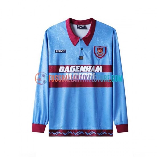 West Ham United Heimausrüstung Retro 1995-1996 Herren Trikot L/S