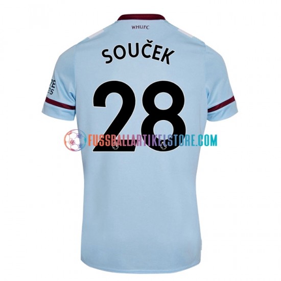 West Ham United Auswärtsausrüstung Tomas Soucek 28 2021-2022 Herren Trikot S/S