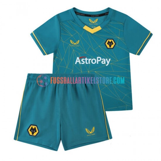 Wolverhampton Wanderers Auswärtsausrüstung 2022-2023 Kinder Set(Trikot und Hose) S/S