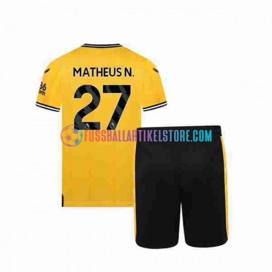 Wolverhampton Wanderers Heimausrüstung Matheus Nunes 27 2023-2024 Kinder Set(Trikot und Hose) S/S