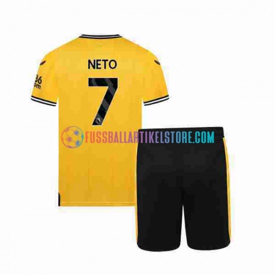 Wolverhampton Wanderers Heimausrüstung NETO 7 2023-2024 Kinder Set(Trikot und Hose) S/S