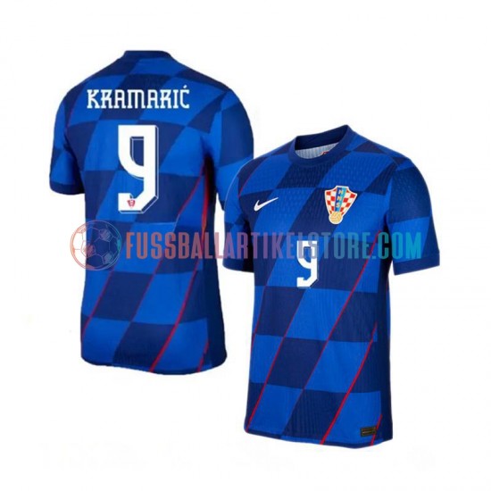 Kroatien Auswärtsausrüstung Andrej Kramaric 9 Euro 2024 Herren Trikot S/S