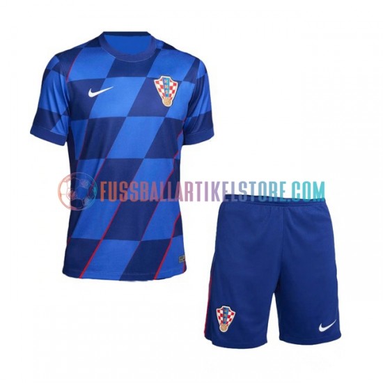 Kroatien Auswärtsausrüstung Euro 2024 Kinder Set(Trikot und Hose) S/S