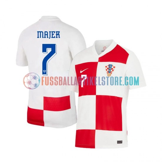 Kroatien Heimausrüstung Lovro Majer 7 Euro 2024 Herren Trikot S/S