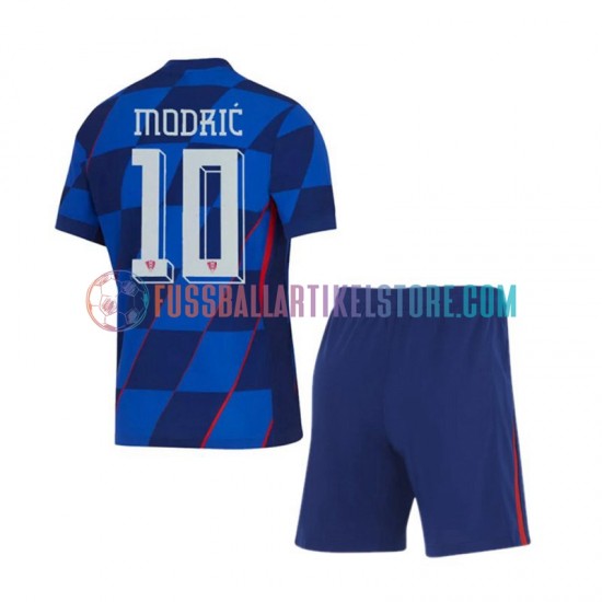 Kroatien Auswärtsausrüstung Modrić Luca 10 Euro 2024 Kinder Set(Trikot und Hose) S/S