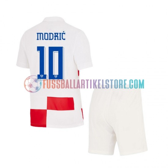 Kroatien Heimausrüstung Modrić Luca 10 Euro 2024 Kinder Set(Trikot und Hose) S/S