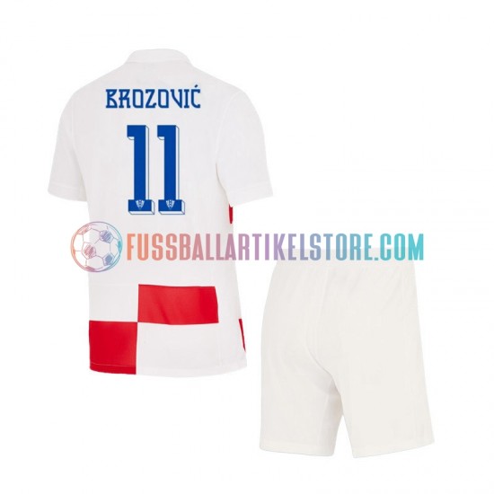 Kroatien Heimausrüstung Marcelo Brozovic 11 Euro 2024 Kinder Set(Trikot und Hose) S/S