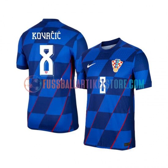 Kroatien Auswärtsausrüstung Mateo Kovacic 8 Euro 2024 Herren Trikot S/S