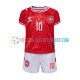 Dänemark Heimausrüstung Eriksen 10 Euro 2024 Kinder Set(Trikot und Hose) S/S