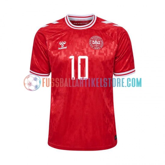 Dänemark Heimausrüstung Eriksen 10 Euro 2024 Herren Trikot S/S