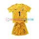 Frankreich Heimausrüstung Torwart Hugo Lloris 1 Euro 2024 Kinder Set(Trikot und Hose) Gelb S/S
