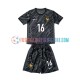 Frankreich Auswärtsausrüstung Torwart Mike Maignan 16 Euro 2024 Kinder Set(Trikot und Hose) Schwarz S/S