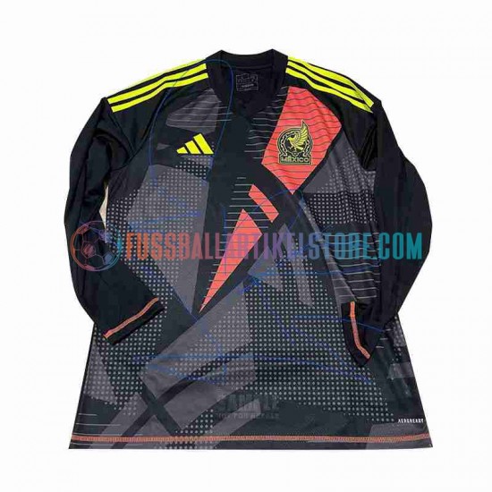 Mexiko Heimausrüstung Torwart Copa America 2024 Herren Trikot Schwarz L/S