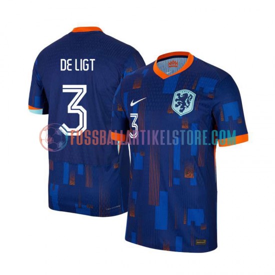 Niederlande Auswärtsausrüstung Matthijs de Ligt 3 Euro 2024 Herren Trikot S/S