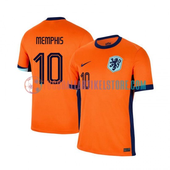 Niederlande Heimausrüstung Memphis Depay 10 Euro 2024 Herren Trikot S/S