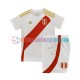 Peru Heimausrüstung Copa America 2024 Kinder Set(Trikot und Hose) Weiß S/S