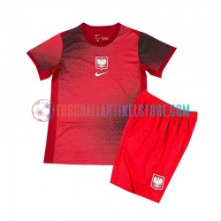 Polen Auswärtsausrüstung Euro 2024 Kinder Set(Trikot und Hose) S/S