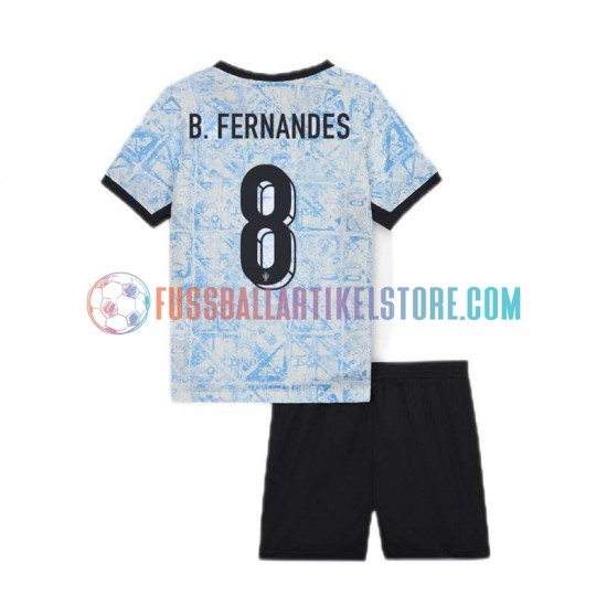 Portugal Auswärtsausrüstung Bruno Fernandes 8 Euro 2024 Kinder Set(Trikot und Hose) S/S