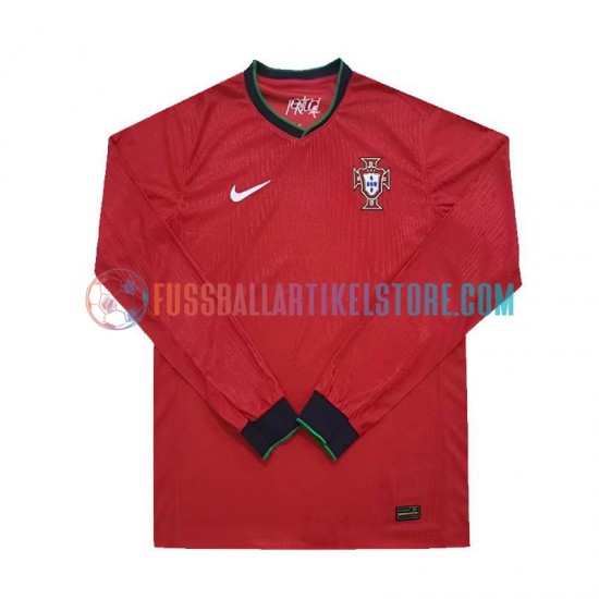 Portugal Heimausrüstung Euro 2024 Herren Trikot Rot L/S