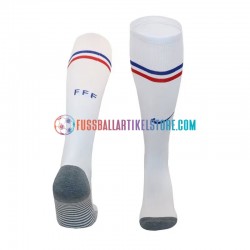 Frankreich Auswärts Euro 2024 Weiß Fußballsocken