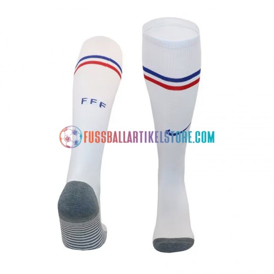 Frankreich Auswärts Euro 2024 Weiß Fußballsocken