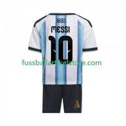 Argentinien Heimausrüstung Lionel Messi 10 World Cup 2026 Kinder Set(Trikot und Hose) S/S