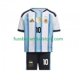 Argentinien Heimausrüstung Lionel Messi 10 World Cup 2026 Kinder Set(Trikot und Hose) S/S