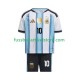 Argentinien Heimausrüstung Lionel Messi 10 World Cup 2026 Kinder Set(Trikot und Hose) S/S