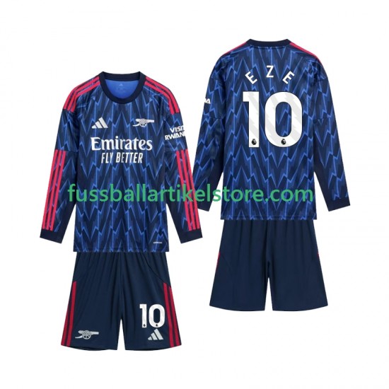 Arsenal Auswärtsausrüstung Eze 10 2025-2026 Kinder Set(Trikot und Hose) L/S
