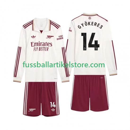 Arsenal Ausweichausrüstung Gyokeres 14 2025-2026 Kinder Set(Trikot und Hose) L/S