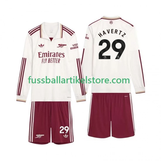 Arsenal Ausweichausrüstung Havertz 29 2025-2026 Kinder Set(Trikot und Hose) L/S