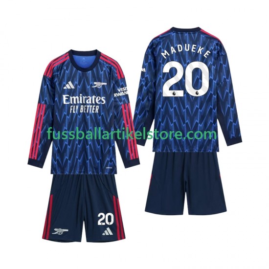 Arsenal Auswärtsausrüstung Madueke 20 2025-2026 Kinder Set(Trikot und Hose) L/S