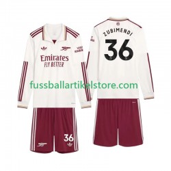 Arsenal Ausweichausrüstung Zubimendi 36 2025-2026 Kinder Set(Trikot und Hose) L/S