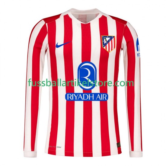 Atlético Madrid Heimausrüstung 2025-2026 Herren Trikot L/S