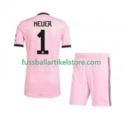 FC Bayern München Ausweichausrüstung Torwart Manuel Neuer 1 UCL 2025-2026 Kinder Set(Trikot und Hose) S/S