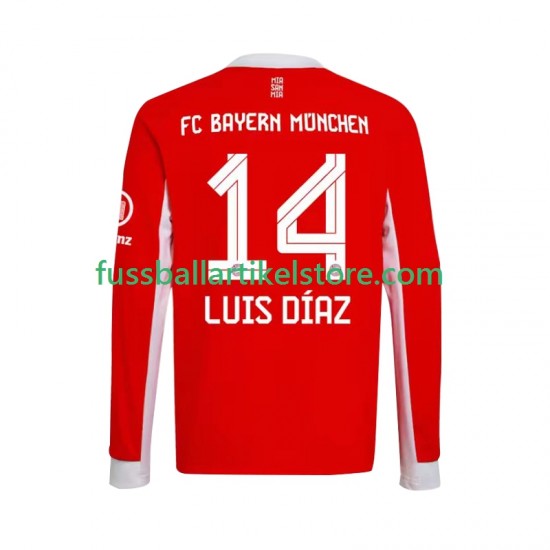 FC Bayern München Heimausrüstung Luis Diaz 14 2025-2026 Herren Trikot L/S