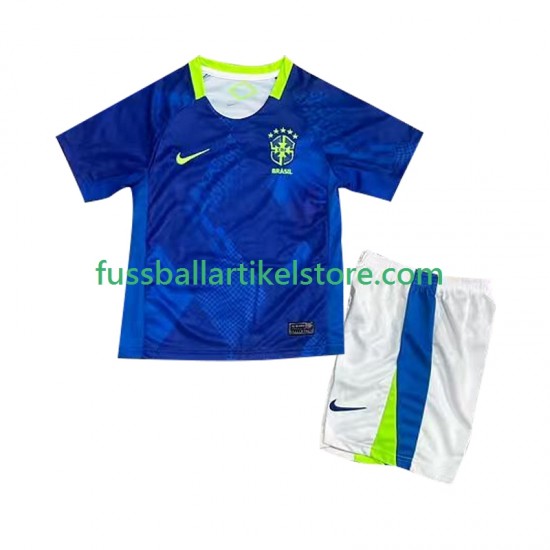 Brasilien Auswärtsausrüstung 2025-2026 Kinder Set(Trikot und Hose) S/S