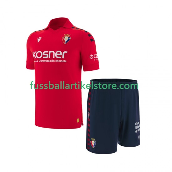 CA Osasuna Heimausrüstung 2025-2026 Kinder Set(Trikot und Hose) S/S